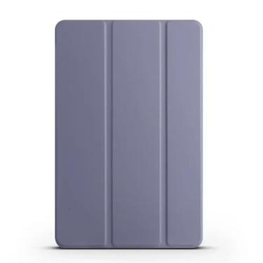 Imagem de Capa inteligente para tablet Lenovo Tab P12 de 12,7 polegadas 2023 com suporte triplo de TPU macio para Xiaoxin Pad Pro 12,7 TB371FC com ativação automática (lavanda, Xiaoxin Pad Pro 12,7)
