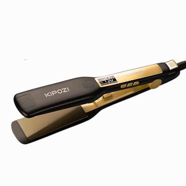 Imagem de Prancha Alisadora de Cabelo Titânio KIPOZI, Aquecimento Instantâneo 230°C, 100W, Importada 100-240v