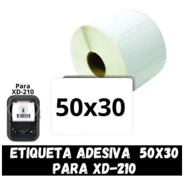 Imagem de 5 Rolo De Etiqueta Térmica Para Impressora Xd-210 PT260 - 50x30 - Xd M