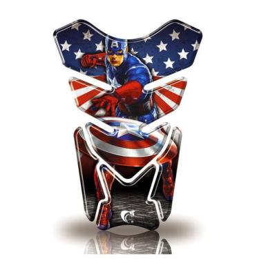 Imagem de Protetor De Tanque Adesivo Moto Capitão América - Cobra Motoparts, Azu