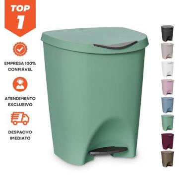 Imagem de Lixeira Escritorio Cozinha Banheiro C/ Pedal 7,5l Plast. - Usual Utili