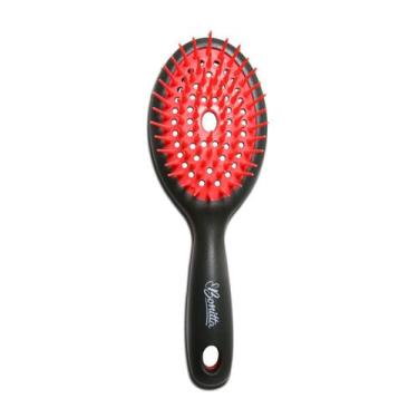 Imagem de Escova De Uso Diário Almofadada Vazada Oval Pequena Bonitta, Rosa