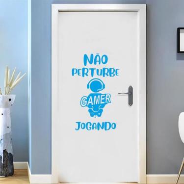 Imagem de Adesivo Não Perturbe Gamer Decoração Casa, Quarto, Sala e Porta - Impr