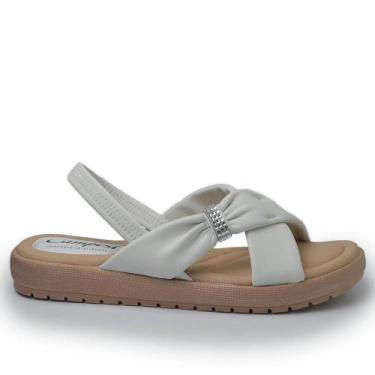 Imagem de Sandália Flatform Campesi Feminina CP181, 37, Branco