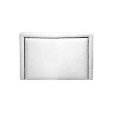 Imagem de Cabeceira Solteiro Estofada Deluxe Reta Branca 90X60 - Brilhos