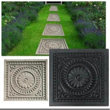 Imagem de Forma Molde Abs 32x32x2,5cm Pisante Caminho Jardim Decorado - Farias M