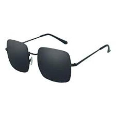 Imagem de Óculos Sol Feminino Masculino Quadrado Preto Uv400 Retro - FreeStar