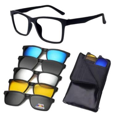 Imagem de Clip On Armação Óculos De Grau E Sol Masculino 6X1 Mod 8002 - Oculos20