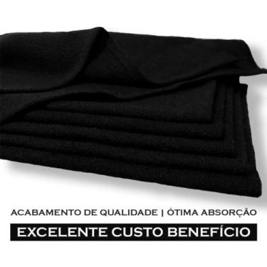 Imagem de Kit Com 10 Peças Pano De Prato Bainha Preto Pé de galinha Top - Paty