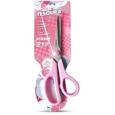 Imagem de Tesoura Multiuso 19cm Anatômica Rosa Acrilex