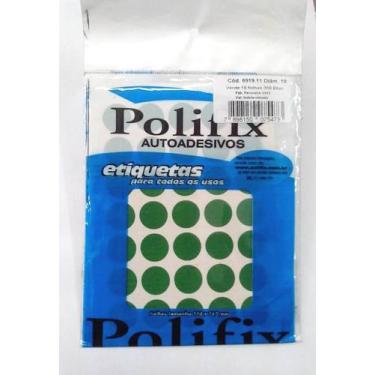Imagem de ETIQUETA ADESIVA P/CODIFICAÇÃO DIÂMETRO 19MM na cor verde POLIFIX BT 3