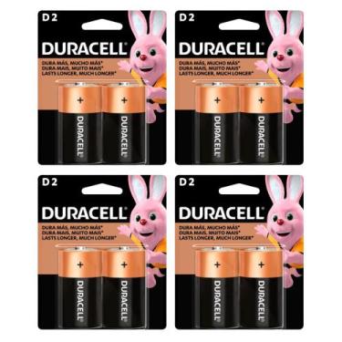 Imagem de Pilha Duracell Alcalina Grande C/ 2 Unidades - Kit 4 Blisters