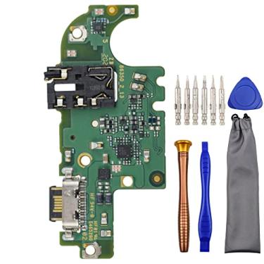 Imagem de Placa de montagem de peça de substituição de porta de carregamento USB para LG K92 5G LMK920 com conector de fone de ouvido e kit de ferramentas