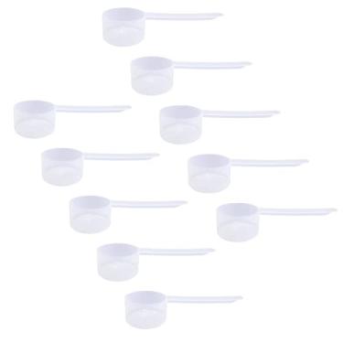 Imagem de Colher medidora de plástico, (9 cc | 2 colheres de chá | 9 ml) colheres de cabo longo para pós, grânulos, café, ração para animais de estimação, suprimentos de panificação, proteína e outros produtos
