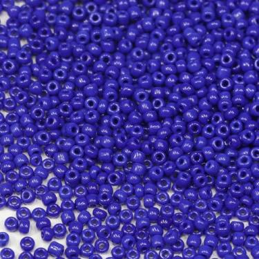 Imagem de LEECOON Contas de semente de cor azul real de 3 mm, 100 gramas, cerca de 3500 peças, tamanho 8/0, pequenas contas de sementes para fazer colar, pulseira, brinco, joias