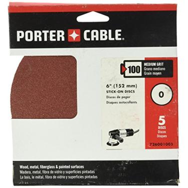 Imagem de PORTER-CABLE 726001005 No.100 Disco sem furo Psa de 15,24 cm (6 polegadas), pacote com 5