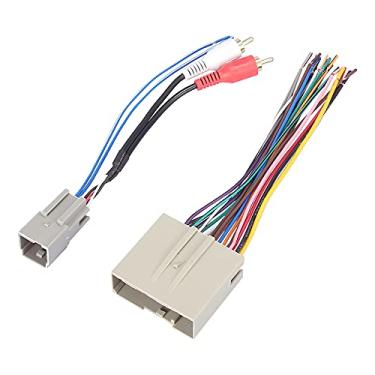 Imagem de X AUTOHAUX 70-5521 Conjunto de cablagens para CD Player estéreo para carro adaptador de rádio com fio 2 conectores RCA para Ford Freestar 2004-2007