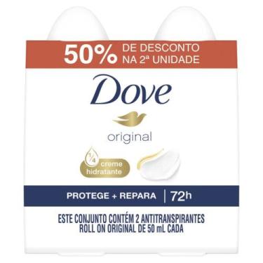 Imagem de Desodorante Dove Roll On Original 2 Desodorantes de 50ml