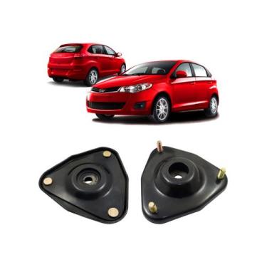 Imagem de Par Coxim Batente Dianteiro Chery Celer 2014 2015 2016 2017 - QualyKit