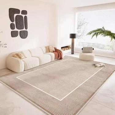 Imagem de Grande área listrada sala de estar tapete abstrato quarto casa arte cabeceira tapete macio moderno área de lazer tapetes de pelúcia, SY1050, QD, 300x400CM