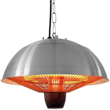 Imagem de Aquecedor De Pátio Externo De 1500W, Aquecedores Elétricos Infravermelhos Suspensos Com 3 Configurações De Energia Aquecimento Silencioso Para Restaurante De Jardim Interno,Silver