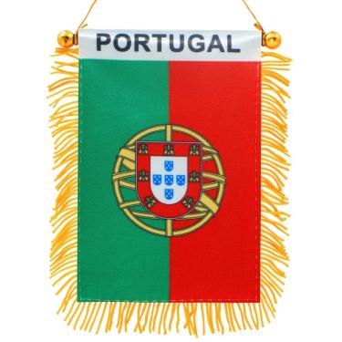 Imagem de Bandeira suspensa Anley Portugal Fringy 10 x 15 cm com ventosa