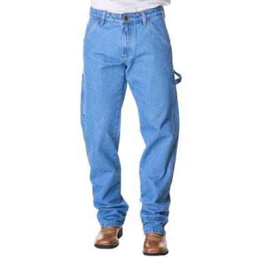 Imagem de Calça Carpinteira Reforçada 7 Bolsos Reforçada Azul Claro - HNO Jeans,