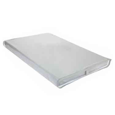 Imagem de Trocador De Bebê Cinza Liso Com Viés Cinza Unissex - Potinho de Mel