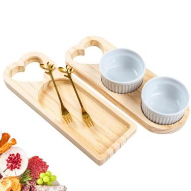 Imagem de Petisqueira Madeira com Ramequim Garfinhos e Mesa Posta - Carmisini