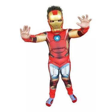 Imagem de Fantasia Longa Com Enchimento Homen de Ferro - Compra Certa, M 3 A 4 A