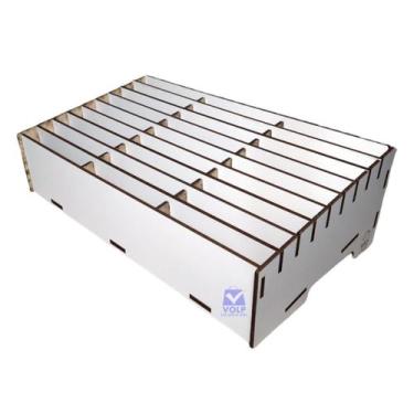 Imagem de Organizador 27 Escaninhos Sem Abas Mdf Branco Para Celulares Comandas 