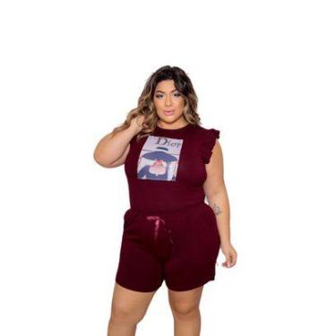 Imagem de PLus Size Midi Size Conjunto short Cropped e cinto da Drapa Plus CT - 