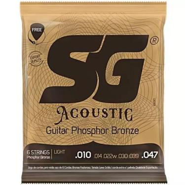 Imagem de Encordoamento Violão 010 Fosforo Bronze 6690 SG
