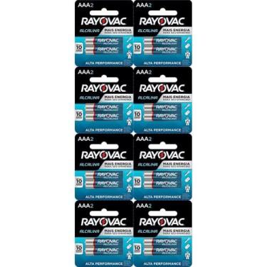 Imagem de Pilha Alcalina Palito AAA 8CARTELASX2 Unidades Cartela - Rayovac