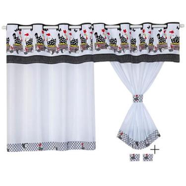 Imagem de Cortina Para Cozinha Com Bandô Estampado 2,70 x 1,40 - GDECORAÇÕES, Ga