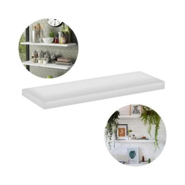 Imagem de Prateleira Mdf Branca Suporte Invisível 20x40 Decoração - Silvel