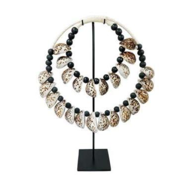 Imagem de Colar de Suporte Decorativo Conchas Fino Acabamento Luxo - LUXdécor