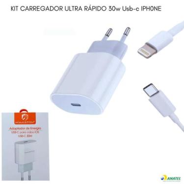 Imagem de Kit Carregador Ultra Rápido 30w Usbc para iOS CB23 - DCMB