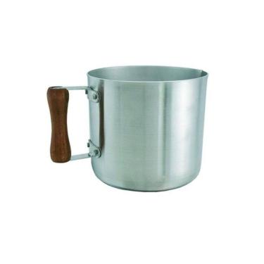 Imagem de Caneca Alumínio Leiteira Canecão Fervedor Cabo Madeira 2,5 L