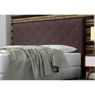 Imagem de Cabeceira Giovana Cama Box Casal Super King 195cm Botões material sint