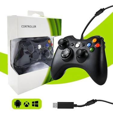Imagem de Controle com Fio USB Compatível com Xbox 360 e Computador Notebook Cel
