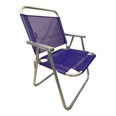 Imagem de Cadeira De Praia Conforto Oversize 140kg Sanete Ronchetti, Roxo