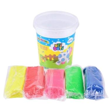 Imagem de Massinha de Modelar Soft Utiguti Pote 05 Cores - 500g