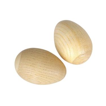 Imagem de MERIGLARE Conjunto de Maracas de Ovo em Madeira, 2 Unidades, Instrumento Manual para Agitar, L