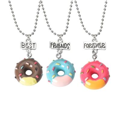 Imagem de yaozeio Colares Best Friends Forever para 3 melhores amigas, presentes de amizade para mulheres, melhores amigas, presente de aniversário para irmãs almas, amigas, feminino, 3 peças, colar de