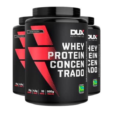 Imagem de Kit 3 Whey Protein Concentrado Dux Sabor Neutro 900g