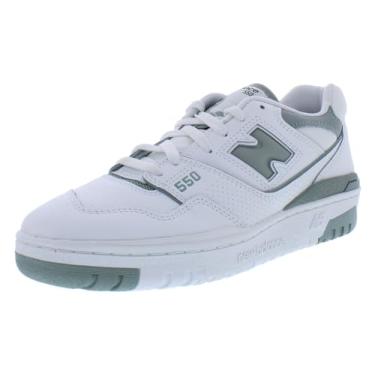 Imagem de New Balance Sapatos femininos 550, Branco/Verde, 9.5