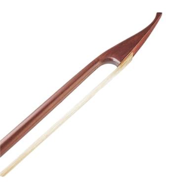 Imagem de Arco de violino arco de jacarandá brasileiro com crina de cavalo branca arco de ébano adequado para acessórios de violino de tamanho 4/4 3/4 1/4 1/8 Arco violino prático(3/4)