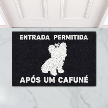 Imagem de Tapete Capacho Entrada Cafuné Yorkshire 60x40 Cachorro York