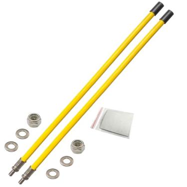 Imagem de FUYEAR Guias de marcadores de lâmina de arado de neve 61 cm amarelo enchimento de fio de aço interno para a maioria dos arados Blizzard Boss SNO-Way Western Meyer Polaris